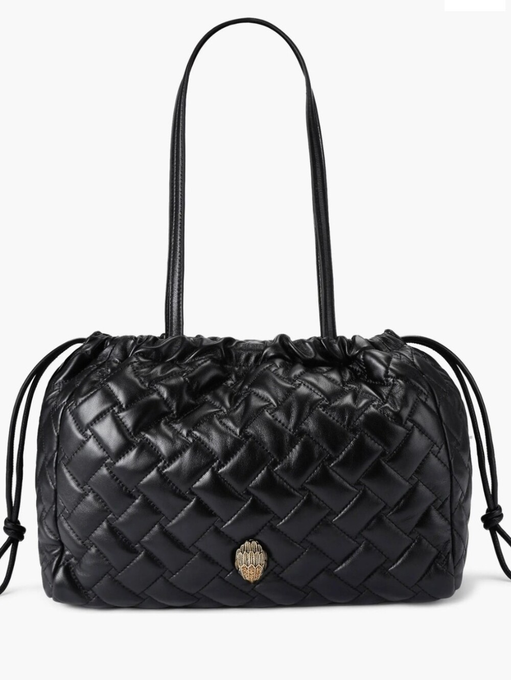 NW/OT! STUNNING KURT GEIGER KENSINGTON DRAWSTRING TOTE BAG- W/GOLD CRYSTALEMBLEM